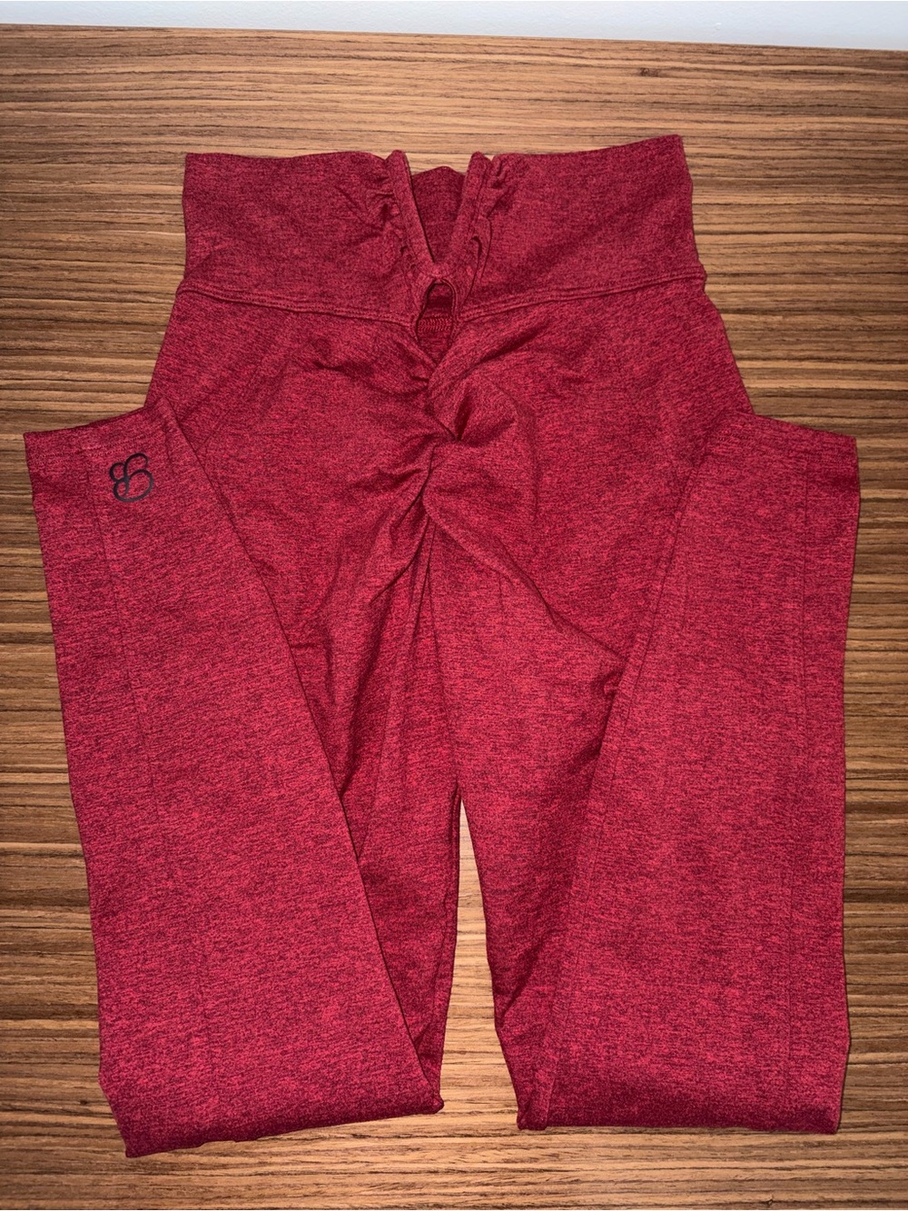 Bombshell Sportswear Red Victory Leggings Medium EUC
